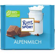 Ritter Sport milk chocolate bar ALPINE MILK CHOCOLATE -100g- FREE SHIPPING - €8,35 EUR