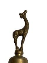 Vintage Solid Brass Giraffe Hand Held Bell 7&quot; Paradies Collection - £11.23 GBP