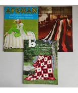 Lot Of 3 Afghan Knitted And Crocheted Vintage Pattern Books - $47.49