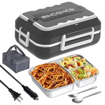 60W Faster Heat Electric Lunch Box Heater For Car Truck Work Home, 12V 24V 110V  - £37.01 GBP