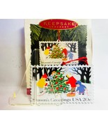1994 Seasons Greetings USA 20 Cent Stamp Hallmark Christmas Ornament Box... - $29.69