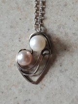 Vantel Pearls Mother&#39;s Love Necklace Pink &amp; Cream Pearls Retired Retail $79 - £38.10 GBP
