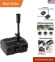 110v 660GPH Submersible Garden Pond Filter Water Pump with Fountain Kits - $102.46