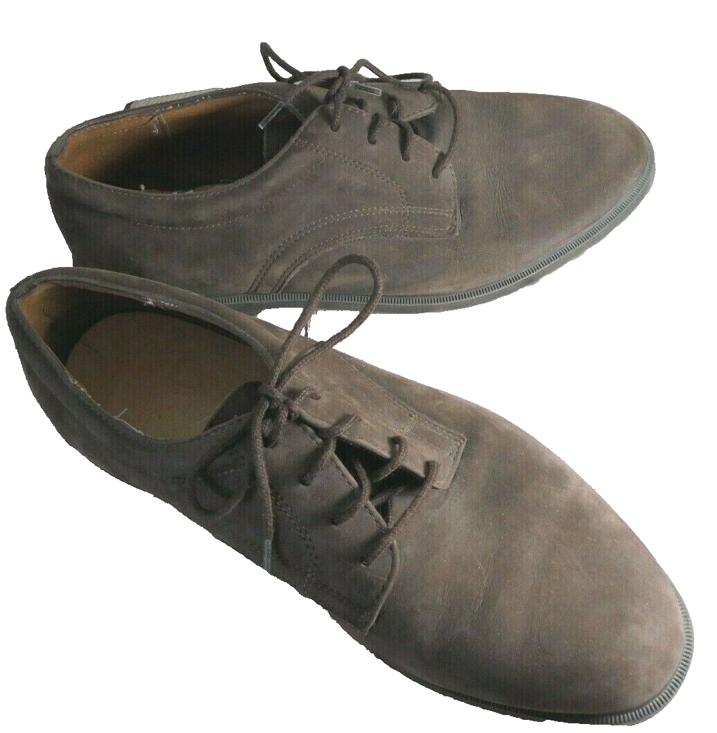 Streetcars Mens 11 M Oxfords Leather Suede Slip on Brown Casual Dress Shoes - $8.17