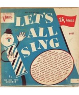 Ben Yost Singers Let&#39;s All Sing LP 6911 Varsity 1952 Vinyl 10in Barbershop - $6.50