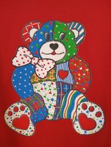 VTG New Additions WM Med Maternity Sweat Shirt Front/Back Patchwork Bear... - $24.18