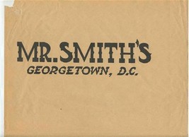 Mr Smith&#39;s Menu M Street Georgetown Washington DC 1970&#39;s - £37.89 GBP