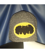 Batman Beanie Hat Grey with Batman Symbol by Mumsie of Stratford. - £15.72 GBP