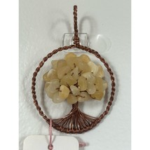 Handmade Wirewrapped Copper and Aragonite Tree of life 3.5x2”Wall Decor  - $34.65