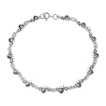 Magical Prancing Unicorns Linked Chain Sterling Silver Bracelet - £16.06 GBP