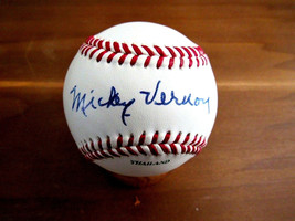 MICKEY VERNON WASHINGTON SENATORS 2 X BATTING CHAMP SIGNED AUTO VTG BASE... - £66.59 GBP