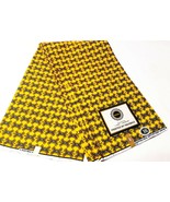 Yellow African Fabric Ankara 100% Cotton  Prints. By The Yard - £6.27 GBP