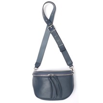 Fashion Genuine Leather Crossbody Bag For Women Brand Summer Style Wide Strap Ch - £95.05 GBP