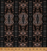 Jersey Knit Tribal African Exotic Native Brown Black 60&quot; Fabric by Yard D449.06 - £7.10 GBP