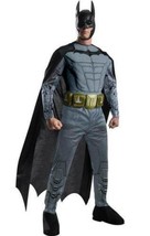 Mens Batman Muscle Jumpsuit, Cape, Mask &amp; Belt 4 Pc Halloween Costume-si... - £31.28 GBP