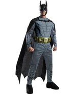 Mens Batman Muscle Jumpsuit, Cape, Mask &amp; Belt 4 Pc Halloween Costume-si... - £31.38 GBP