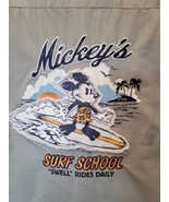 Disney Parks MICKEY Surf School Instructor Woven Shirt Mens S Small Embr... - $39.01 CAD