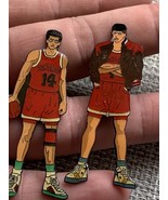 Vintage Set Of 2 Pins Badges Of Basketball Team Shohoku School Anime Car... - $28.08 CAD