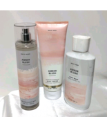 Bath &amp; Body Works Amber Blush 3 Pc Set Body Wash, Mist &amp; Cream NEW Disco... - $652.88 MXN