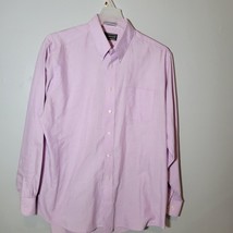 David Taylor Button Down Shirt Mens XL 17 34/35 Long Sleeve Purple Business - £12.89 GBP