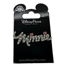 disney pin 115659 Minnie Mouse rhinestones signature jewels sparkle gemmed name - £10.07 GBP