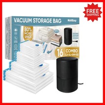 Airtight Vacuum Storage Bags Combo with Electric Pump - 16 Sizes for All... - $963.59 MXN