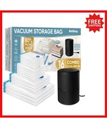 Airtight Vacuum Storage Bags Combo with Electric Pump - 16 Sizes for All... - $963.59 MXN