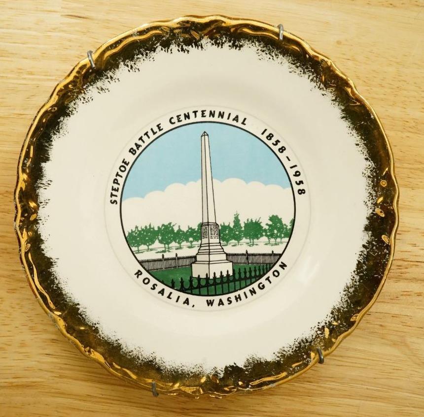 Pine Creek Rosalia Washington Souvenir Plate Steptoe Battle Centennial 1... - $19.79
