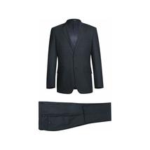 Men Renoir Suit Super 140 Wool Side Vent Slim Fit English Plaid 559-3 Navy Blue image 10