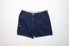 Vintage Y2K Levis Womens Size 16 Faded Baggy Fit Denim Jean Cargo Shorts Jorts - £38.80 GBP