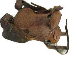 Tooled Leather Western Ranch Roping Horse Saddle 15,16,17 inc - £390.79 GBP