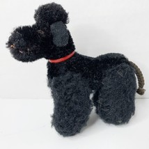 Vintage Steiff Miniature Poodle Snobby Black Mohair Poseable Jointed Glass Eyes  - £88.07 GBP