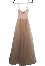 Blush Street Couture Womens Dress Blush Pink Tulle Skirt Long Wedding Sz S? - £61.37 GBP