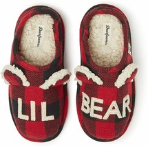 Dearfoams Kids Unisex Lil Bear Slippers Tartan Red Plaid ( 2-3 ) - £55.36 GBP