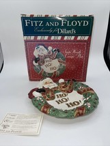 Fitz and Floyd Essentials Christmas Santa Wreath Canape  Plate - £11.98 GBP