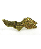 Gold Hermes Talaria of Mercury Sandal Foot with Wings Lapel Pin Collectable - £7.72 GBP