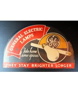 Vtg General Electric Light Bulb Glass Advertising Sign Store Display Rare - $4,682.30 MXN