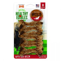 Nylabone Natural Healthy Edibles Wild Bison Chew Treats Small - 8 Pack - £31.61 GBP
