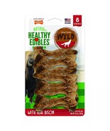 Nylabone Natural Healthy Edibles Wild Bison Chew Treats Small - 8 Pack - £31.62 GBP