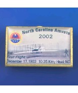 AMVETS North Carolina Wright Flyer Pin Gold Tone Enamel Veteran 2002 Kit... - $9.95