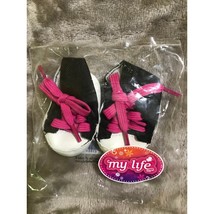 My Life Doll Shoes For 18&#39; Dolls Black High Top Sneakers Pink Laces Orig... - $4.95