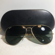 Vintage B&amp;L USA Ray Ban Aviator Sunglasses 62/14 Etched BL - £75.16 GBP