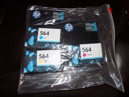 Genuine Hp 564 Cyan, Yellow, And Magenta Ink Cartridges New - £22.99 GBP