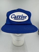 Vtg Carrier Transicold SnapBack Trucker Hat Swingster Foam Patch Blue White - £13.14 GBP