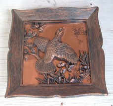 Mod Woodland 1963 Dart Industry Vtg Plastic and Copper Wall Hanging Bird  - £10.14 GBP