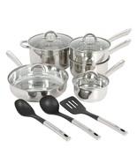 Oster Sangerfield 12 Piece Stainless Steel Aluminum Base Cookware Set - $168.63 CAD