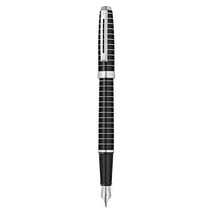 Cross Prelude Fountain Pen with Engraved Lines (Black) - Medium - $96.19