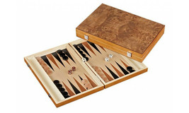 Wooden backgammon Lyon - 35 cm / 13,5&quot;   - Traditional Strategy Board game - $51.48