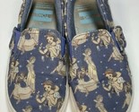Disney x Toms Snow White Tiny Toms Toddler 11 LUCA SLIPON  Print on BLUE... - $16.49