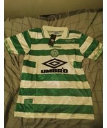 New Celtic Larsson 7 Home Retro Vintage Shirt Jersey Umbro 1997 1998 1999 - $765.96 MXN
